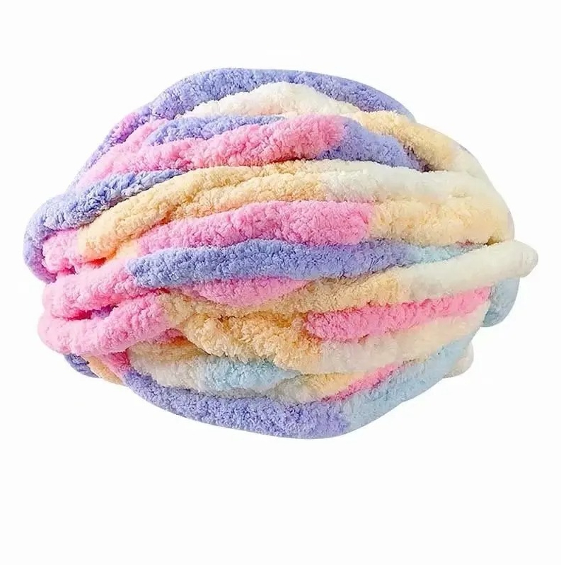 Woven Scarf Blanket - DIY 벨벳 두꺼운 실 담요 손뜨개질