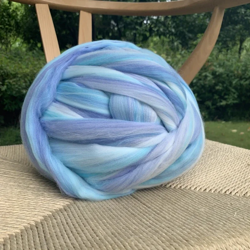 Woven Scarf Blanket - 500g 초두꺼운 8cm 울 손으로 짠