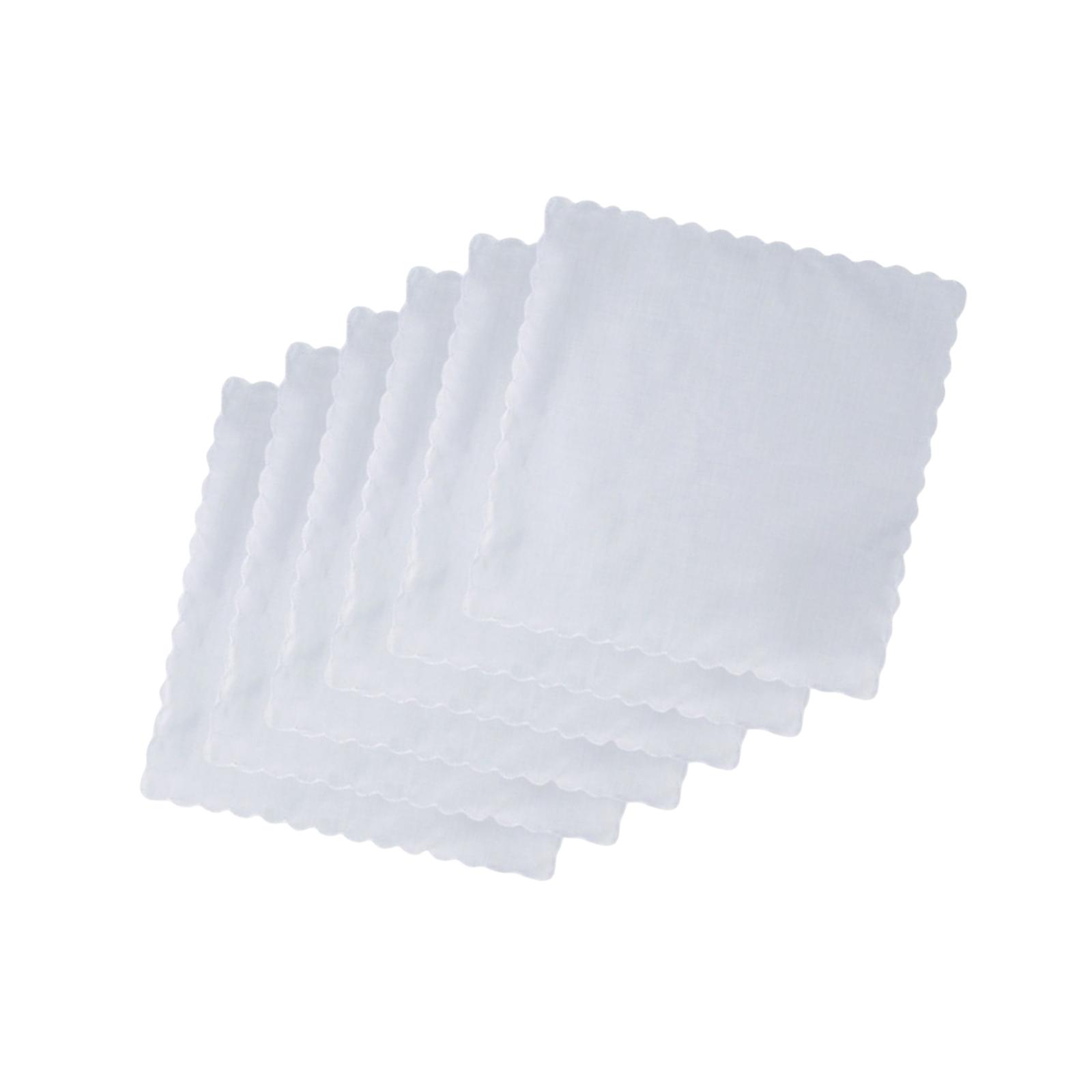 남성 여성을위한 6Pcs 면 손수건 포켓 손수건 공식  - Handkerchief Cotton Men 리뷰 및 가격