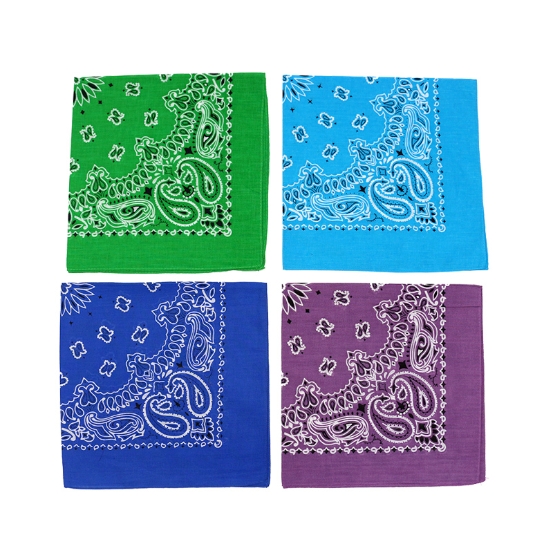 힙합 남자 두건 스카프 인쇄 페이즐리 블루 그린 퍼플  - Handkerchief Cotton Men 리뷰 및 가격