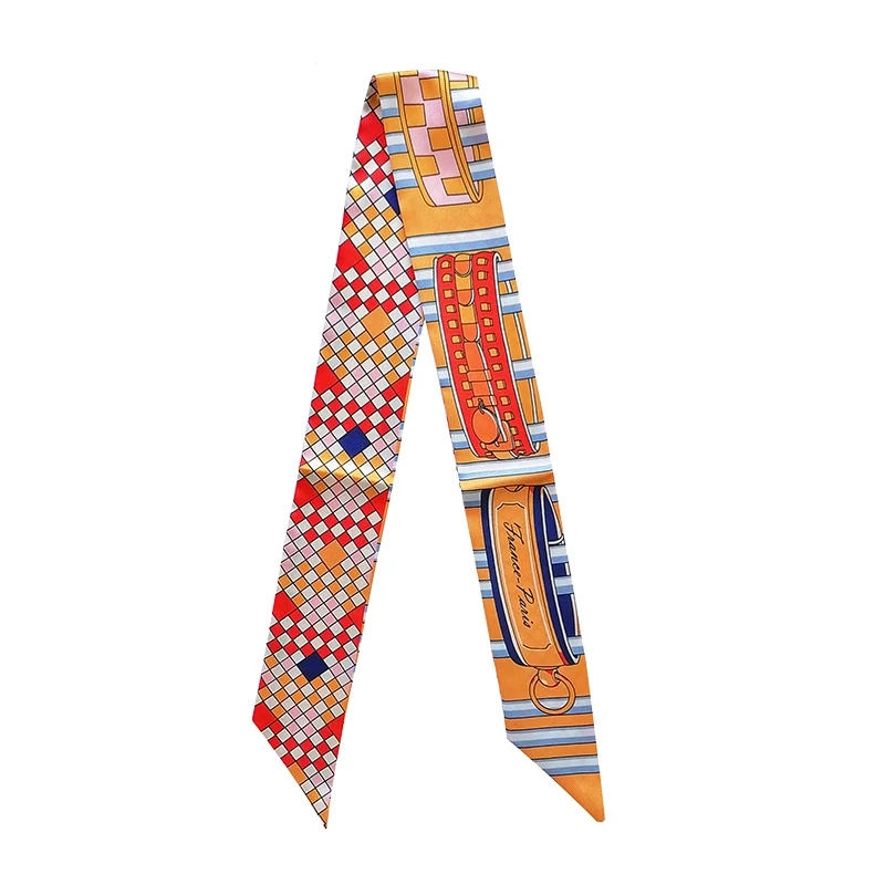신상 격자무늬 체인 여성 패션 트윌 실크 리본 스카프  - Ascot Neck Scarf 리뷰 및 가격